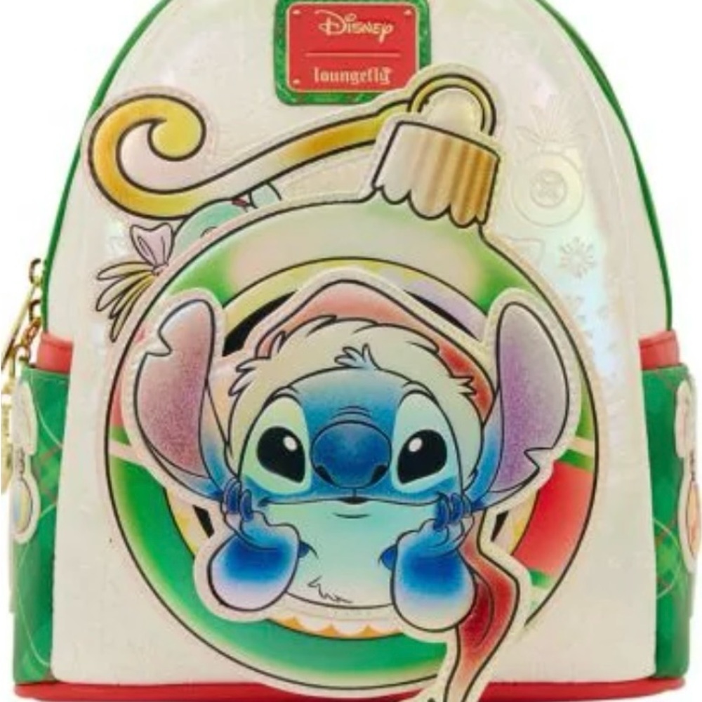 Stitch & Scrump Iridescent Holiday Ornament Mini Backpack NWT